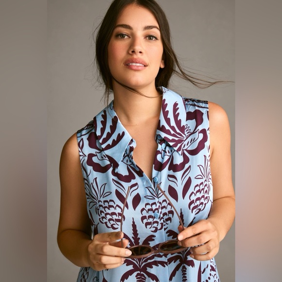 Anthropologie Corey Lynn Calter Sleeveless Shirt Dress Size Large - Picture 7 of 14